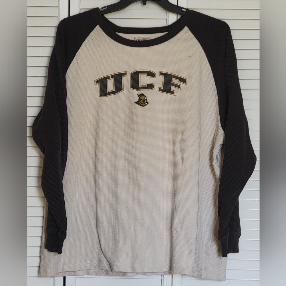 UCF University of Central Florida Long Sleeve Waffle Knit Shirt XXL